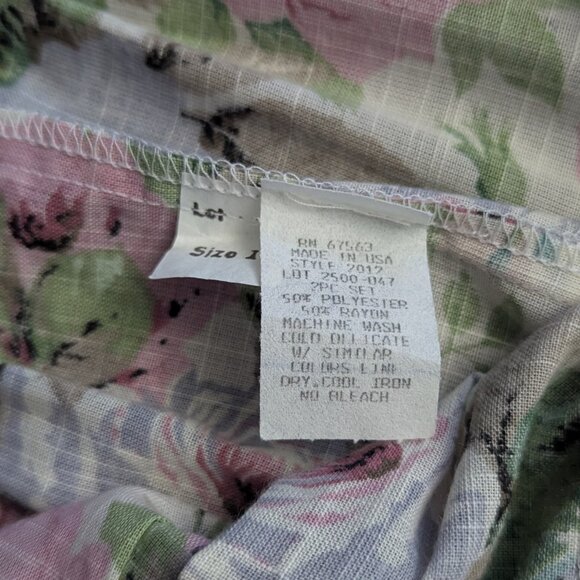 Pastel Floral A Line Midi Skirt Womens 12 Boho Fairy Cottagecore Modest Spring - Picture 4 of 5